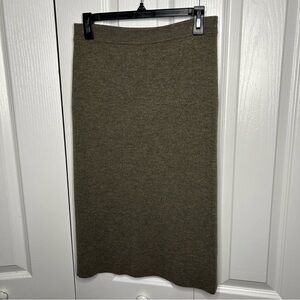 Eileen Fisher Women’s Linen Silk‎ Vintage Midi Gray Pencil Skirt Hong Kong Small